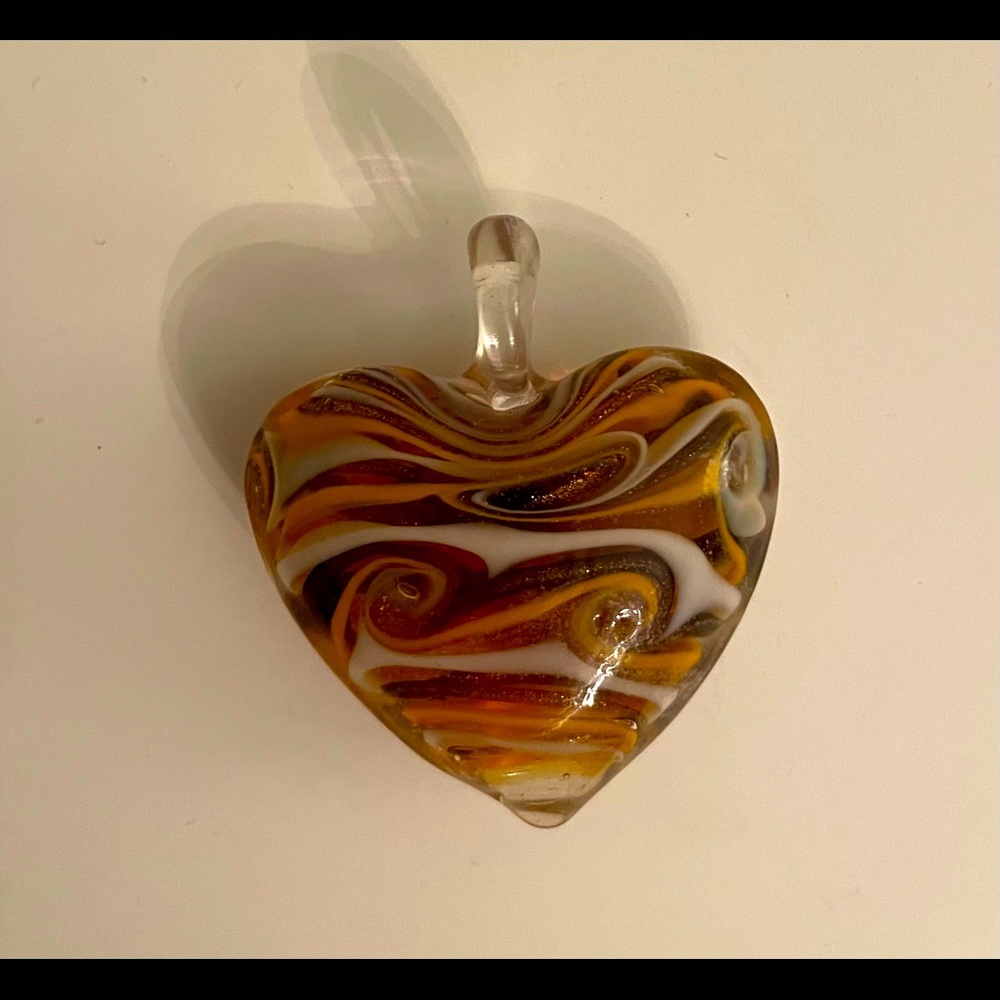 Beautiful glass heart charm